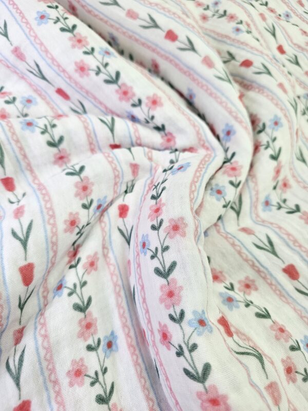 Rose Line Müslin Kumaş