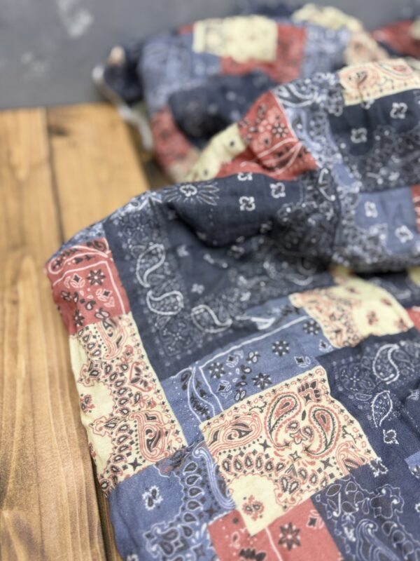 img_0448 Kareli vintage patchwork- parça müslin kumaş
